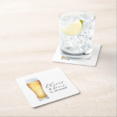 Cheers and Bers Lässig 50. Geburtstag Rechteckiger Pappuntersetzer (Vor Ort)