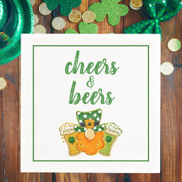 Cheers and Bers Leprechaun St Patrick's Day Party Serviette
