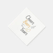 Cheers and Bers Minimal 40. Geburtstag Party Serviette (Ecke)