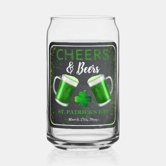 Cheers and Bers St. Patrick's Day Party Dosenglas (Vorderseite)