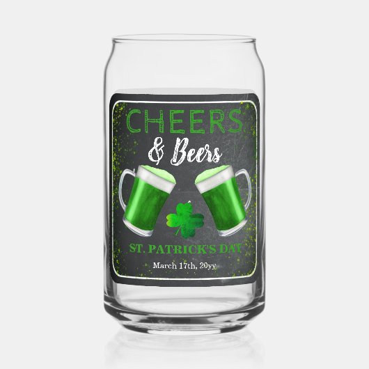Cheers and Bers St. Patrick's Day Party Dosenglas (Rückseite)