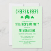 Cheers and Bers St Patrick's Day Party Einladung (Vorderseite)