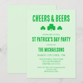 Cheers and Bers St Patrick's Day Party Einladung