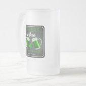 Cheers and Bers St Patricks Day Party Mattglas Bierglas (Vorderseite Links)