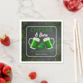 Cheers and Bers St Patricks Day Party Serviette (Beispiel)