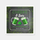 Cheers and Bers St Patricks Day Party Serviette (Vorderseite)