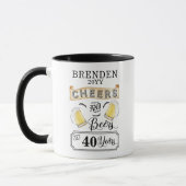 Cheers and Bers to 40 Years Birthday Tasse (Links)