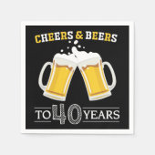 Cheers and Bers to 40 Years Napkins Serviette (Vorderseite)