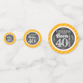 Cheers and Bers to 40 Years Table Confetti Konfetti (Vorderseiten)