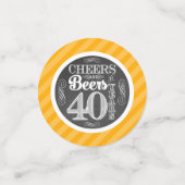 Cheers and Bers to 40 Years Table Confetti Konfetti (Klein Vorderseite)