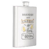 Cheers and Bers to 60 Years Birthday Flask Flachmann (Rechts)