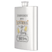 Cheers and Bers to 60 Years Birthday Flask Flachmann (Links)