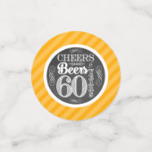 Cheers and Bers to 60 Years Table Confetti Konfetti (Klein Vorderseite)