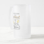 Cheers and Bers to 75 Years Birthday Mattglas Bierglas (Vorderseite Links)