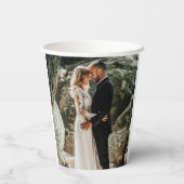 Cheers Aquarellpinken Champagner Jubiläum Pappbecher (Rückseite)