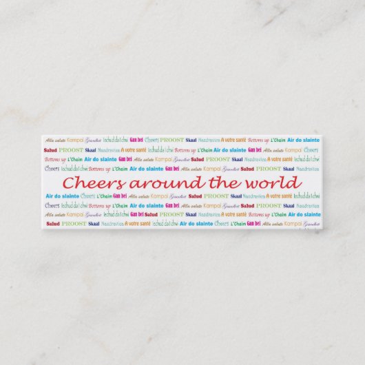 Cheers_Around die World_bartender Dienstleistungen Mini Visitenkarte (Vorderseite)