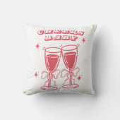 Cheers Baby Champagne Throw Pillow Kissen (Vorderseite)