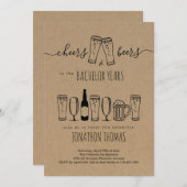 Cheers & Bachelor Party Einladung (Vorne/Hinten)