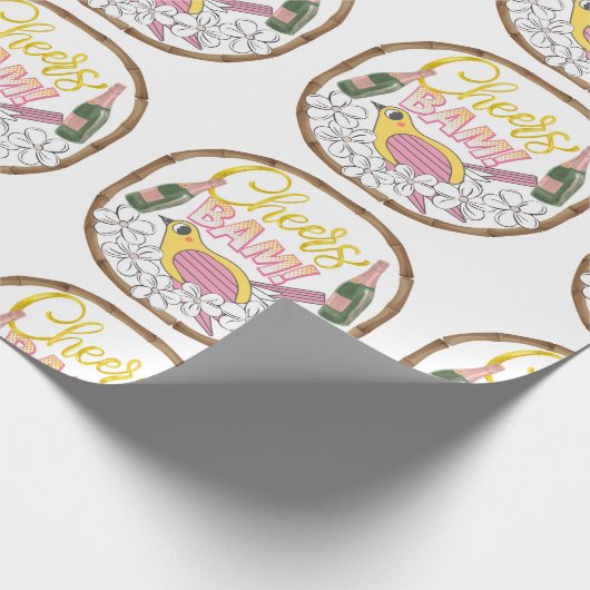 CHEERS BAM BIRD Wrapping Paper Mahjong Niedlich! Geschenkpapier (Ecke)