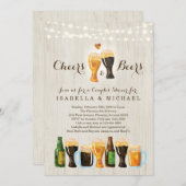 Cheers & Beer Couple Dusche / Probe Dinner Einladung (Vorne/Hinten)