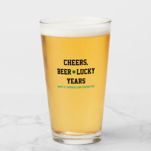 Cheers Beer Luck St Patrick's Day Glas
