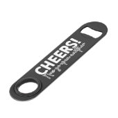 Cheers Beer Steel Bottle Opener Speed Flaschenöffner (Vorderseite Schrägansicht)