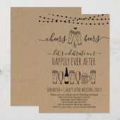 Cheers & Beer Wedding After Party Einladung (Vorne/Hinten)