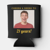 Cheers & Beers 21. Geburtstag Foto Keepake Dosenkühler (Rückseite)
