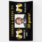 Cheers & Beers 30 Jahre Meilenstein Geburtstag Fot Banner (Vertikal)