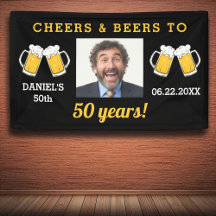 Cheers & Beers 50 Jahre Geburtstag Foto Keepake