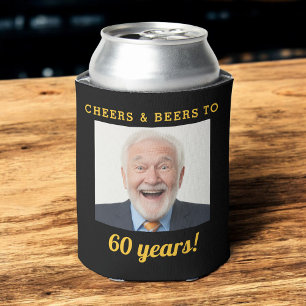 Cheers & Beers 60 Jahre Geburtstag Foto Keepake Dosenkühler