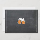 Cheers & Beers Birthday Chalk Party Foto Einladung (Rückseite)