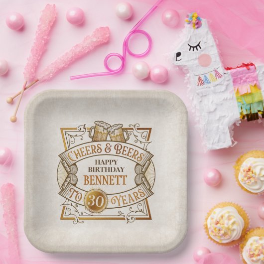 Cheers Beers Birthday Pappteller (Party)