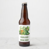 Cheers Beers Birthday St Patrick's Day Bierflaschenetikett (Vorderseite)