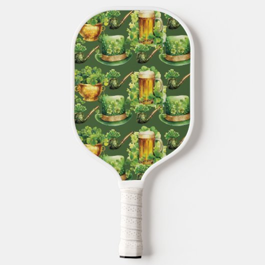 Cheers Beers Birthday St Patrick's Day Pickleball Schläger (Rückseite)