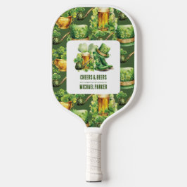 Cheers Beers Birthday St Patrick's Day Pickleball Schläger