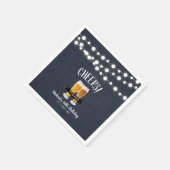 Cheers Beers | Blauer Wald Erwachsener 40. Geburts Serviette (Ecke)