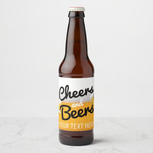 Cheers & Beers|Cold and Foamy Beer Bottle Labels Bierflaschenetikett (Vorderseite)