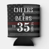 Cheers & Beers Firefighter Rentirement Party Dosenkühler (Rückseite)