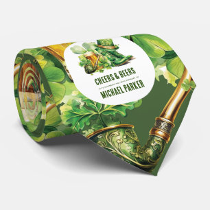 Cheers & Beers Geburtstag St Patrick's Day Krawatte