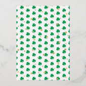 Cheers & Beers Kleeblatt St. Patrick's Day Party Folieneinladung (Rückseite)