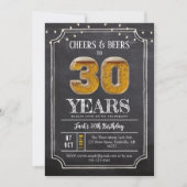 Cheers & Beers Men's 30th Birthday Invitation Einladung (Vorderseite)