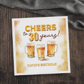 Cheers & Beers Mens Funny Birthday Serviette