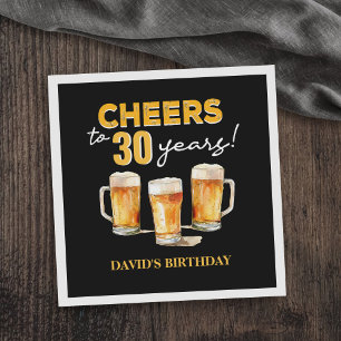 Cheers & Beers Mens Funny Birthday Serviette