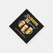 Cheers & Beers Mens Funny Birthday Serviette (Ecke)