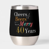 Cheers Beers Merry 40th Christmas Birthday Party (Rückseite)