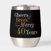 Cheers Beers Merry 40th Christmas Birthday Party (Vorderseite)