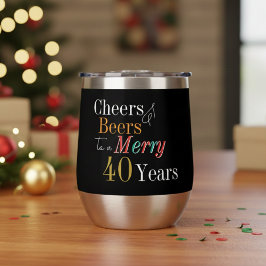 Cheers Beers Merry 40th Christmas Birthday Party