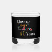 Cheers Beers Merry 40th Christmas Birthday Party Whiskyglas (Vorderseite)