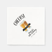 Cheers Beers | Modernes Erwachsenenalter 40. Gebur Serviette (Vorderseite)